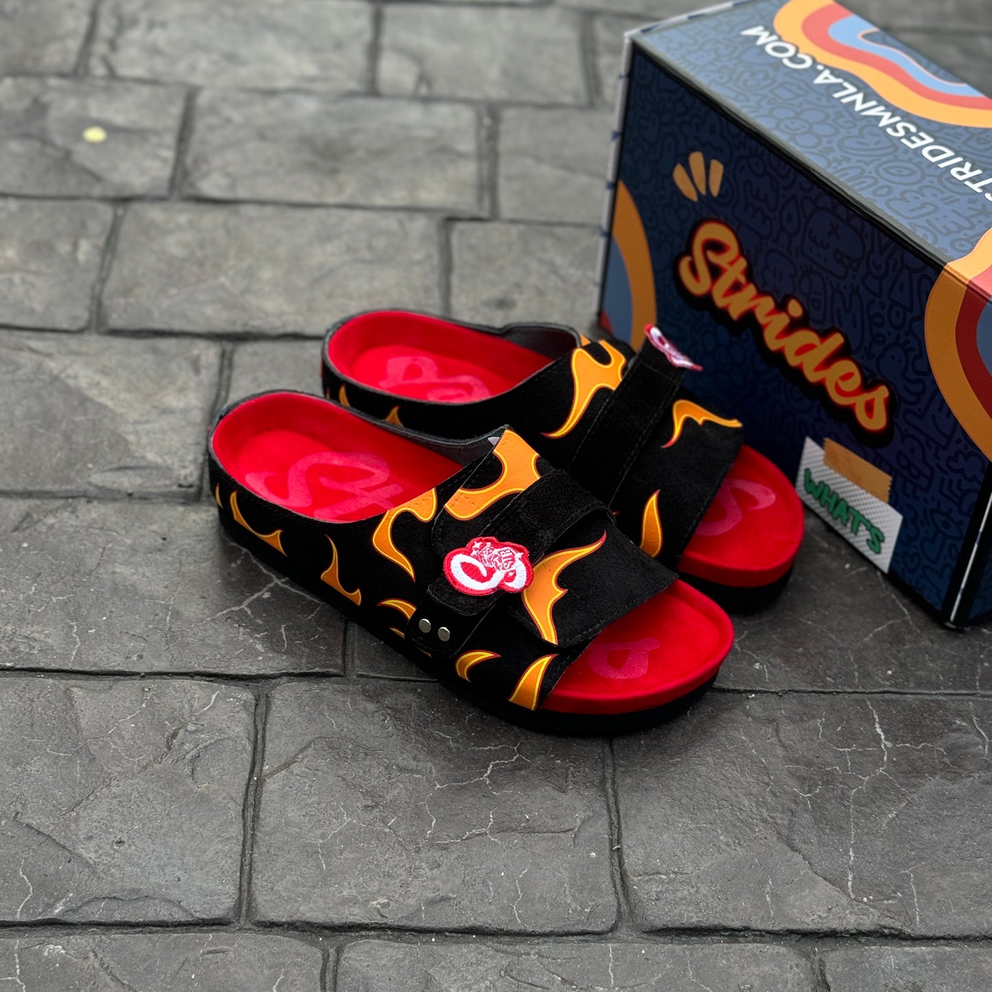 Strides “Chili Flame” Slides
