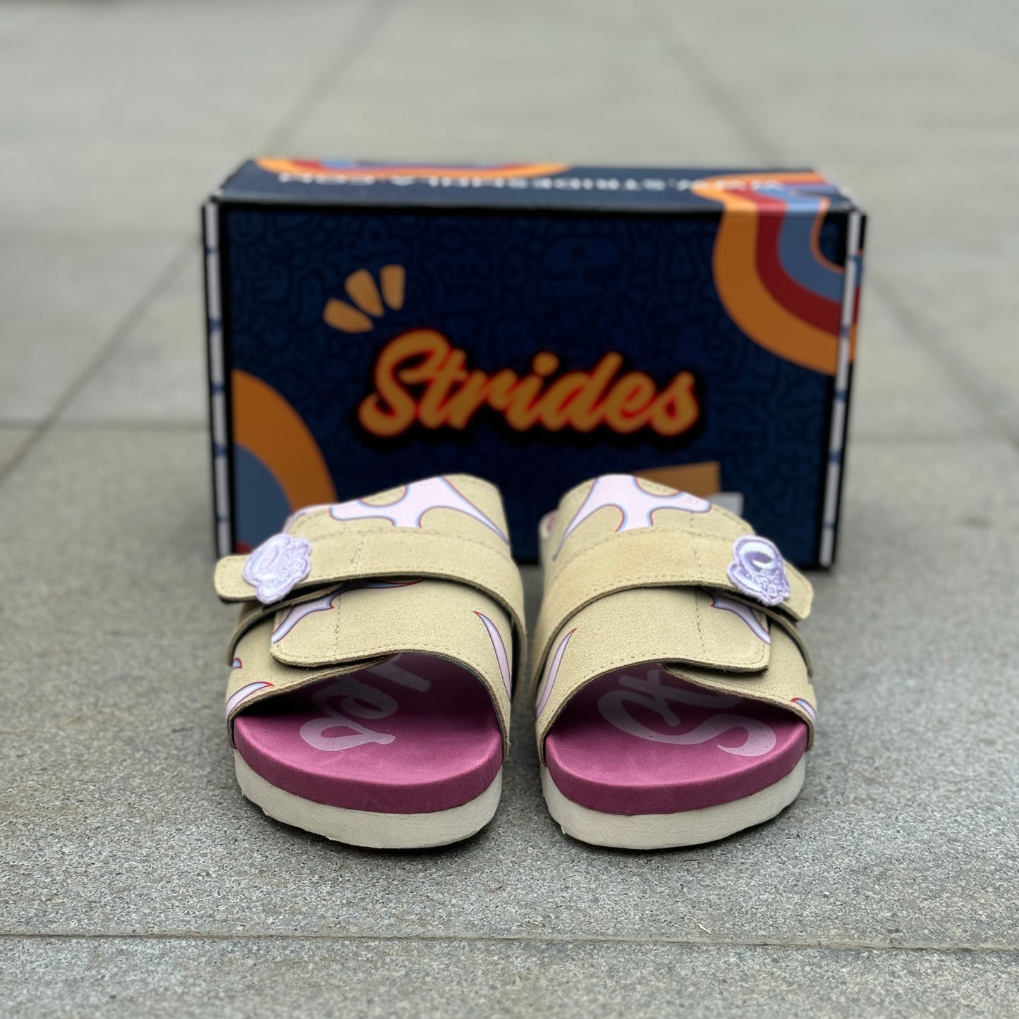 Strides “Flamingo” Flame Slides