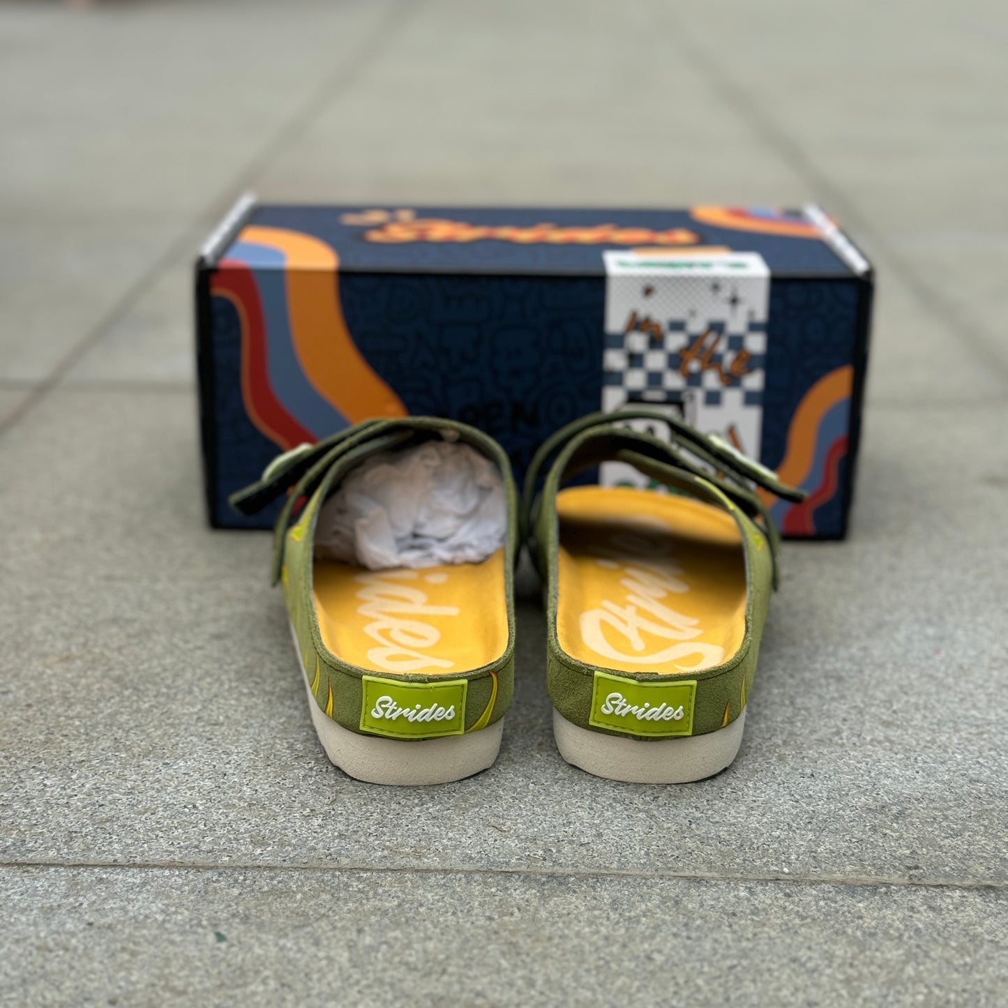 Strides “Matcha” Flame Slides