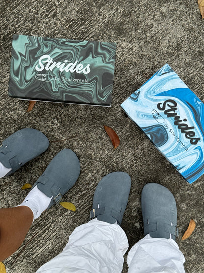 Strides "Powder Blue" Leather Clogs