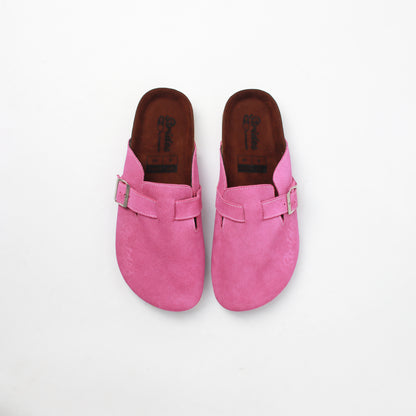 Strides "Fuchsia Tulip" Leather Clogs