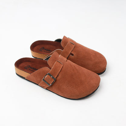 Strides "Wood" Leather Clogs