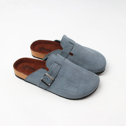 Strides "Powder Blue" Leather Clogs