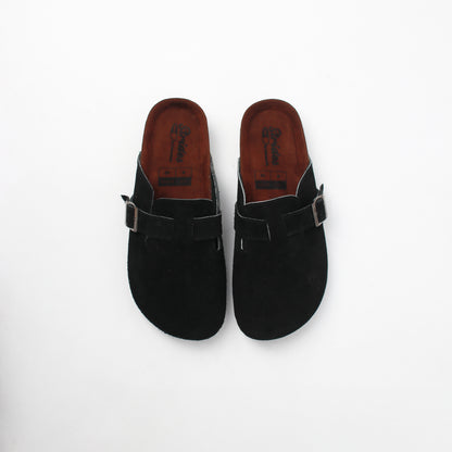 Strides "Black" Leather Clogs